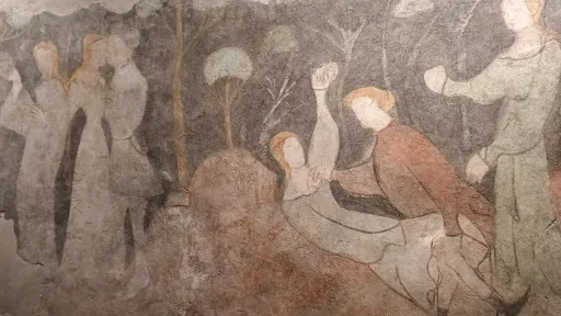 Neidhart Festsaal, Kissing couple and theft of the mirror