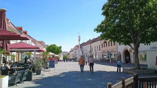 Eisenstadt, main street with plague column