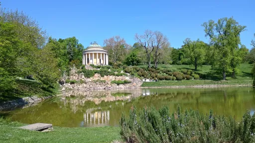 Esterh&aacute;zy palace park, in view of the temple of Leopoldine