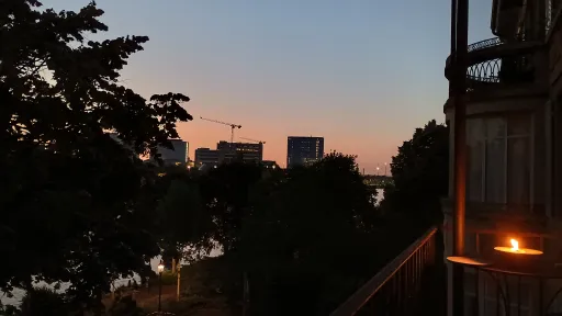 Sunset on the balcony, Basel