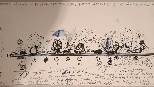Draft for the Fastnachtsbrunnen by Jean Tinguely