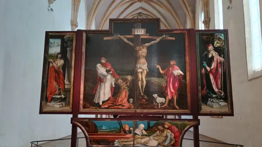 Isenheim altar retable by Matthias Gr&uuml;newald with crucifixion, Mus&eacute;e Unterlinden