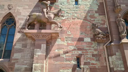 Saint George slaying the dragon, Basel cathedral