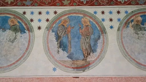 Wall paintings in the cloister, Saint-Pierre-le-Jeune, Strasbourg