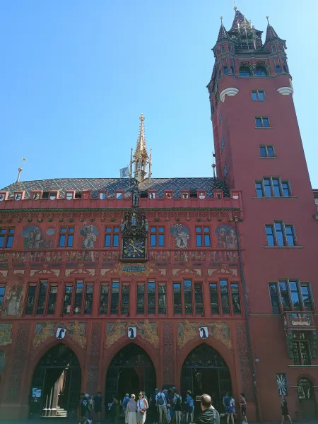 Facade of Basel townhall facing the market square