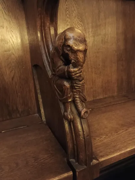 Man with elephants head, Saint Martins church, Colmar