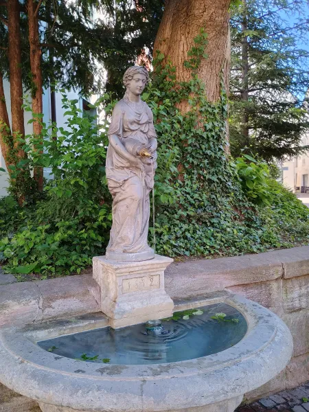 Fountain featuring a female statue, Rheinfelden, 1872