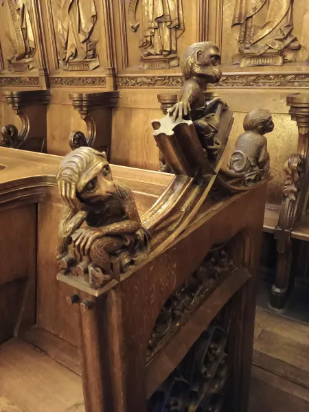 Monkeys, Saint Martins church, Colmar