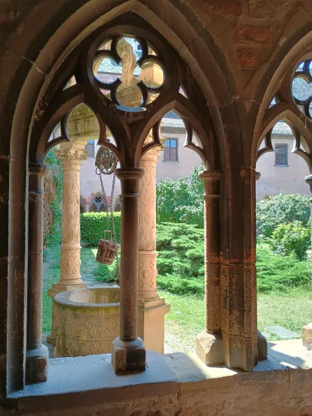Fountain in the cloister of Mus&eacute;e Unterlinden, Colmar