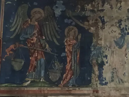 Angel weighing souls, Saint-Pierre-le-Jeune, Strasbourg