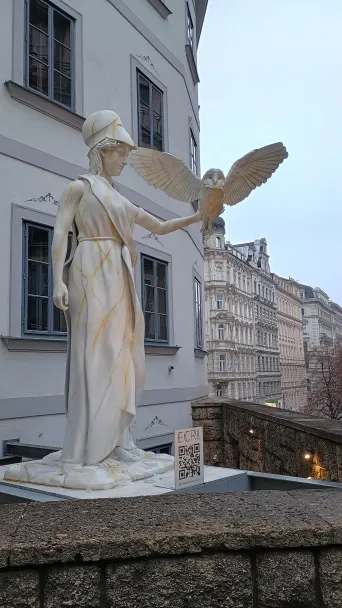 Am Gestade, Athena and her owl, promotion for the radiology congress 2026