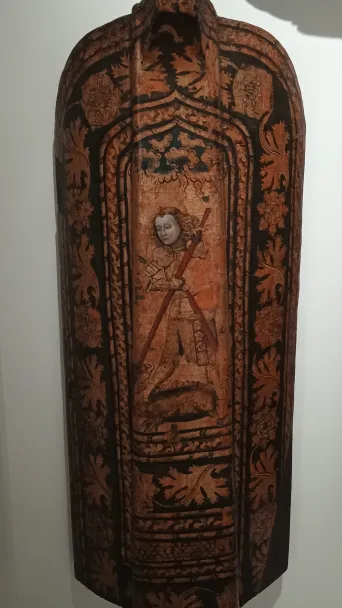 Pavise with depiction of St. Georg, 15th century, Wien Museum