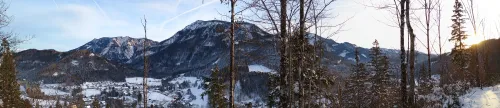 Panoramic view from Lunzberg over the town and surrounding mountains