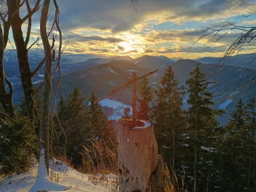 View from near the top of Lunzberg to the west
