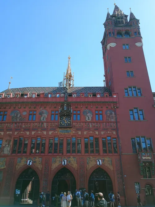 Facade of Basel townhall facing the market square