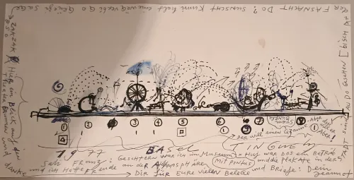 Entwurf f&uuml;r den Fastnachtsbrunnen in Basel von Jean Tinguely
