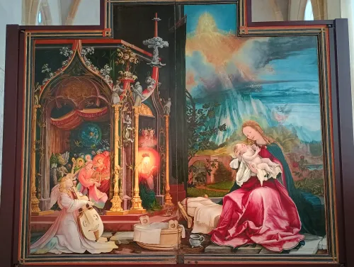 Engelskonzert und Maria mit Kind, Isenheimer Altar