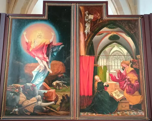 Auferstehung Christi und Mari&auml; Verk&uuml;ndigung, Isenheimer Altar