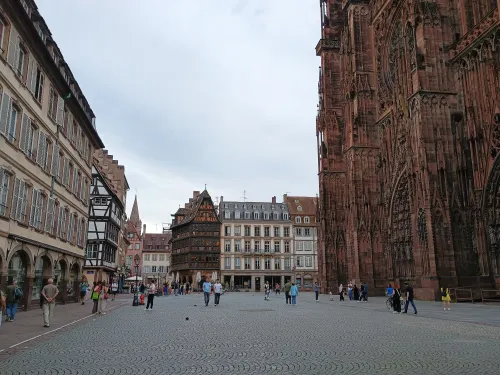 Blick auf das Maison Kammerzell, M&uuml;nsterplatz, Stra&szlig;burg