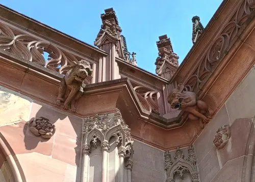 Detail von zwei Wasserspeiern, Stra&szlig;burger M&uuml;nster