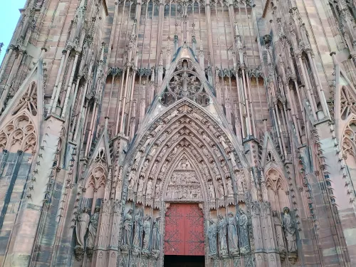 N&ouml;rdliches (linkes) Portal der Westfassade des Stra&szlig;burger M&uuml;nsters
