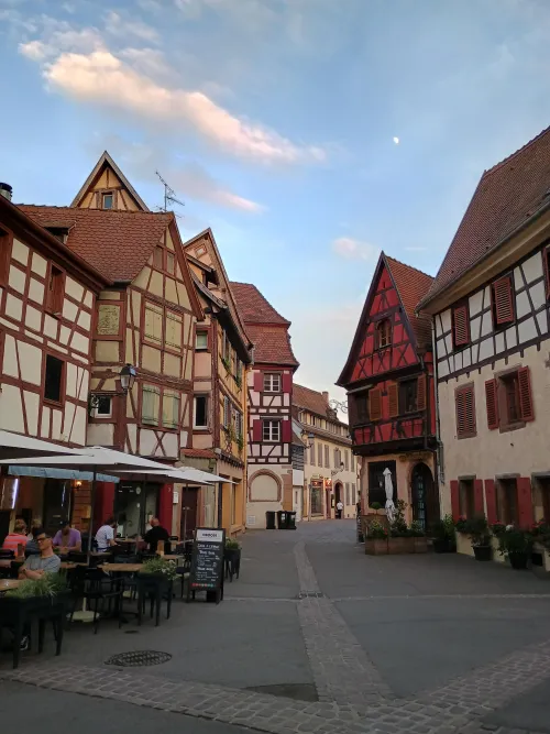 Fachwerkh&auml;user im Abendlicht, Colmar