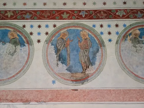 Wall paintings in the cloister, Saint-Pierre-le-Jeune, Strasbourg